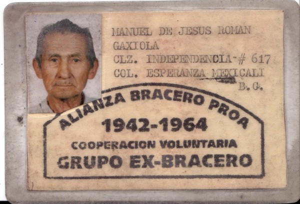 Roman Gaxiola, Manuel de Jesus, Alianza Bracero Proa id1.jpg
