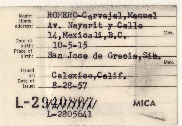 Romero Carvajal, Manuel - Alien Laborers ID Card2.jpg